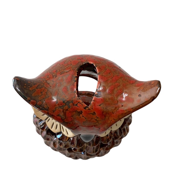 Vintage Retro Luminary Ceramic Owl Candle Holder Lantern - Picture 5 of 5